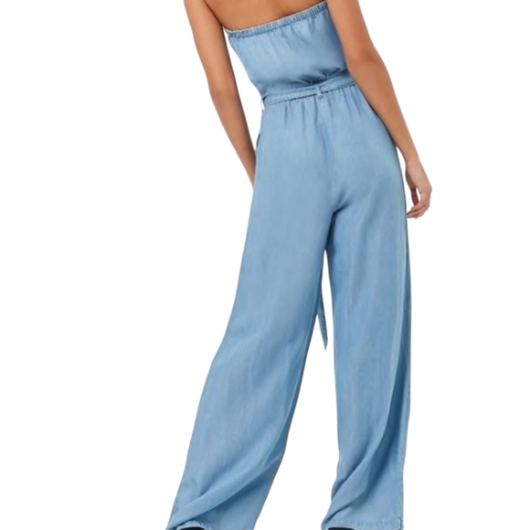Chambray "Jean" Belted Overalls - Picture 5 of 7